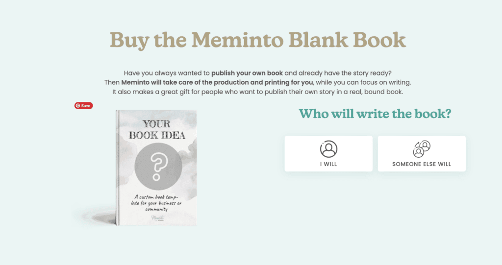 memito blank book